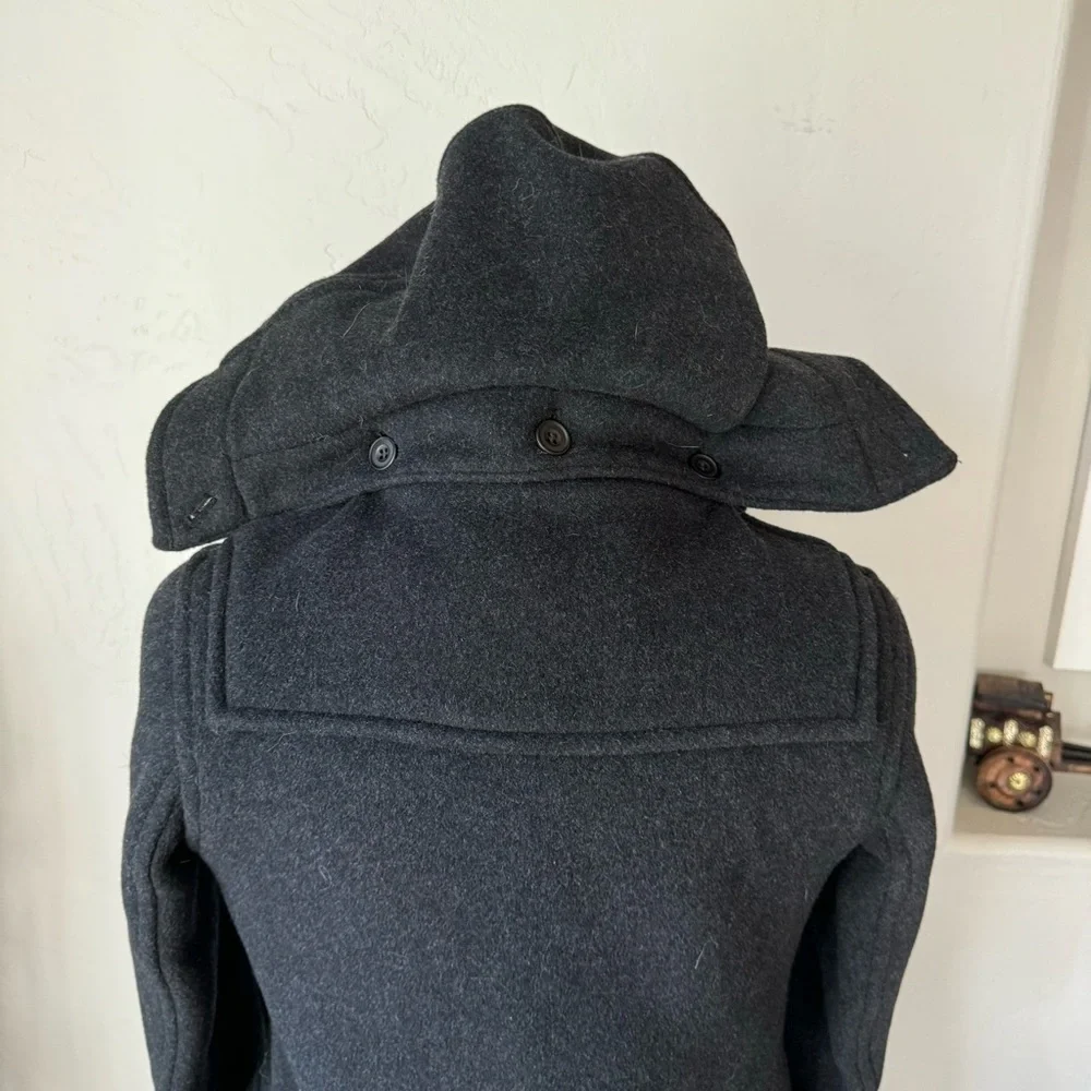 Montgomery Coat Womens Dark Gray Duffle Toggle Parker Winter‎ Coat Size 12